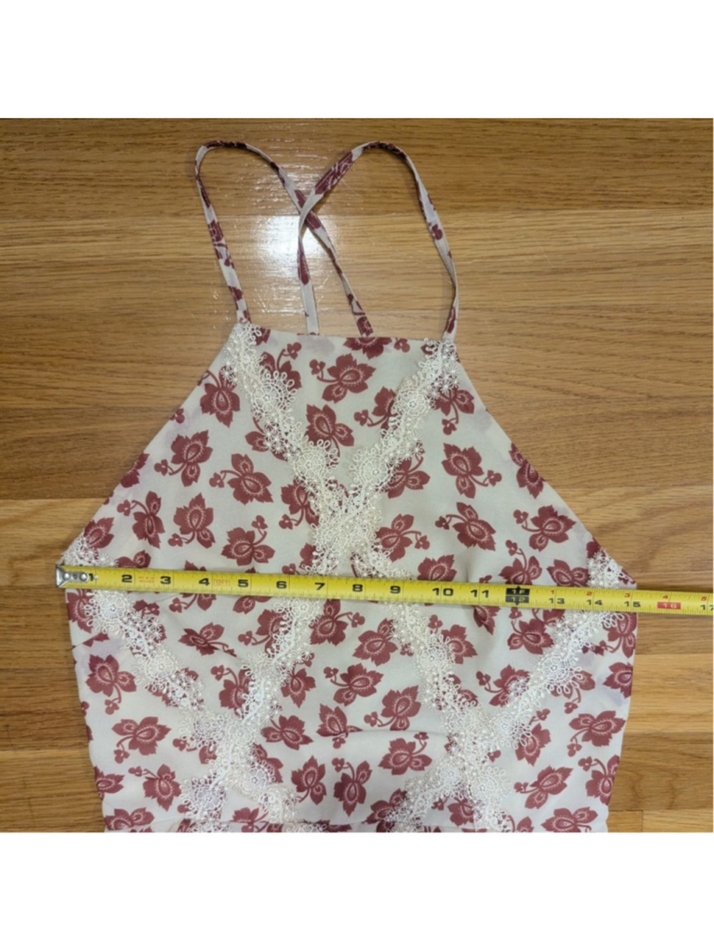 Tularosa Cream Orange Floral Lace Mini Dress Medium - Picture 6 of 12